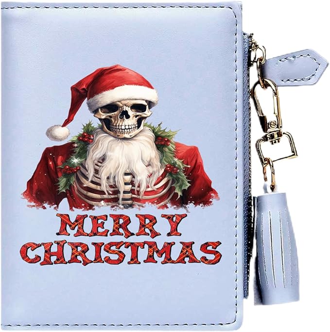 GEEAD Custom Design Small Wallets for Women Bifold Slim Coin Purse Zipper ID Card Holder for Christmas
