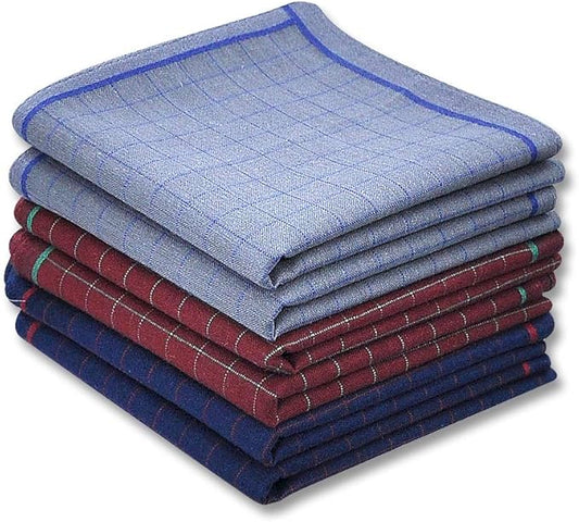 Zenssia Soft Men's Cotton Handkerchiefs with Assorted Color 6 Piece Gift Set