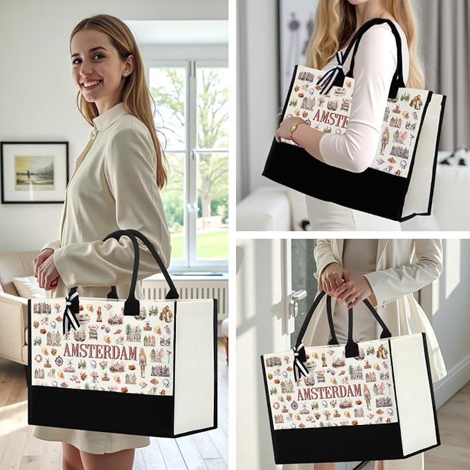 Tokyo Capetown Dubai Rome Amsterdam Vancouver Sydney London Bali Philadelphia Gifts for Women Canvas Tote Bag