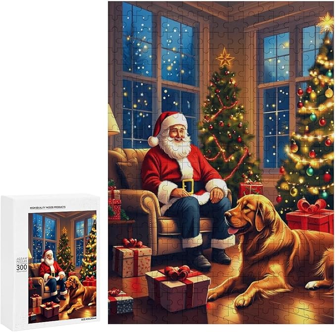 Puzzles for Adults Wooden Jigsaw Puzzle - Christmas Cottage Theme Wooden Puzzle，Suitable for Teenagers and Kids Puzzles，Educational Games，Wall Art Decorations，Holiday Birthday Gifts