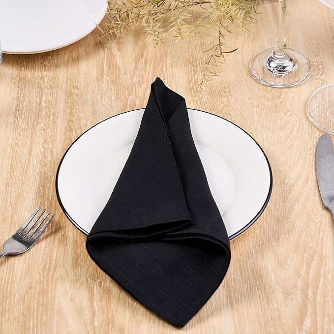 RDS HANKYTEX Men's Handkerchiefs,100% Soft Cotton,Black Hankie,Pack of 6