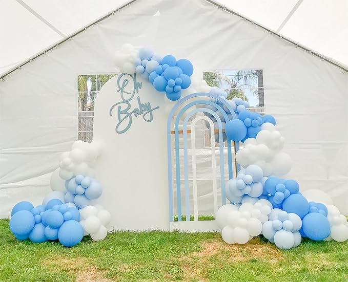 Bezente Blue Balloons 18 Inch - 30 Pack Large Thick Light Blue Balloons Big Round Blue Latex Balloons for Birthday Wedding Bridal Shower Gender Reveal Party Decorations