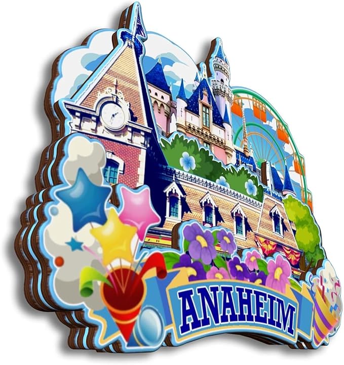 Refrigerator Magnet Anaheim California United States Fridge Magnet City Travel Souvenirs Tourist Gifts 3D Classic Landmarks Handmade Crafts Home Decoration -254