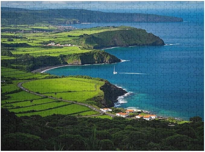 Miguel Island Azores Portugal - 500 Piece Jigsaw Puzzles for Adults，Stress Relieving Game Props Positive Thinking Puzzles Party Entertainment Puzzles for Adults and Teens Toy