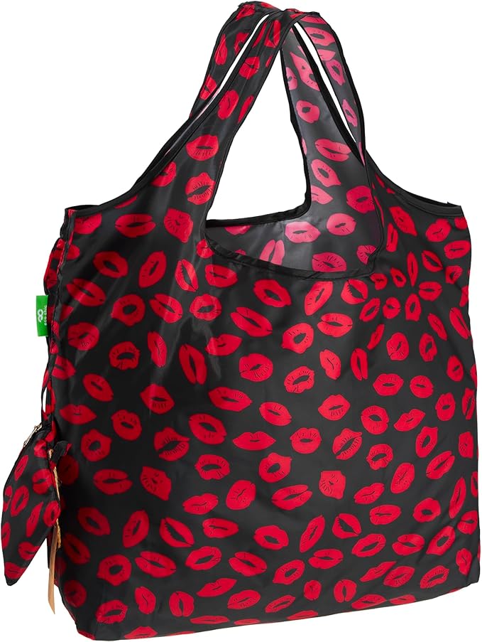 ECO CHIC Foldable Reusable Large Grocery Bags - Foldable Grocery Bags - Lightweight, Recycled & Reusable Shopping Bag - Waterproof, Packable Tote Fitting in Fine Grocery Bag Carrier