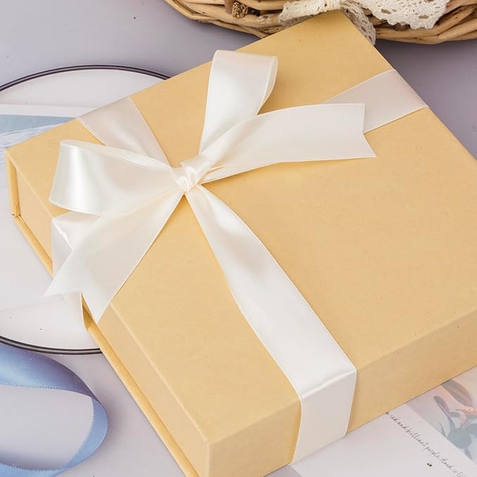 1 Inch Ivory Solid Satin Ribbon, 50 Yards Craft Fabric Ribbon for Gift Wrapping Floral Bouquets Wedding Party Decoration