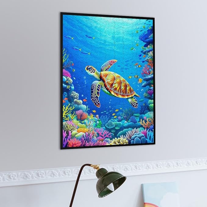 Jigsaw Puzzles for Adults 500 Piece - Sea Turtle Wooden Puzzle，Puzzle Games， Stress Relief Games，Funny Puzzles，Unique Gifts for Wall Art ，Family Puzzles，Educational Games