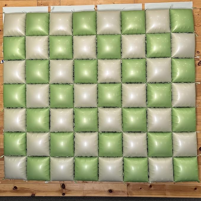 Sage Green Square Foil Balloon Wall, 20 PCS Double Sided Mint and Beige Square Balloon Wall Backdrop for Gender Neutral Baby Shower Wedding Jungle Safari Woodland Birthday Party Decoration