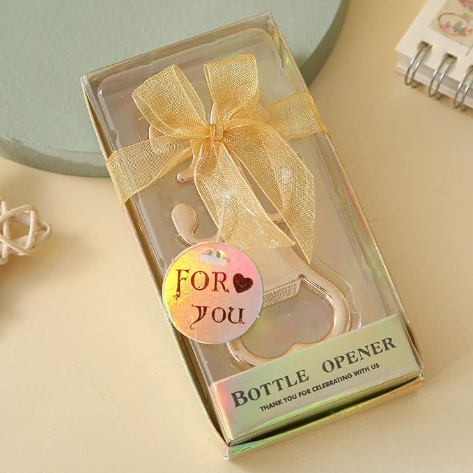 Set of 24 Creative Bottle Openers for 30th Birthday Party Favors or 30th Wedding Anniversary Party Gifts 30 Birthday Party Favors Souvenirs Decorations for Guests (24, Gold 30th)