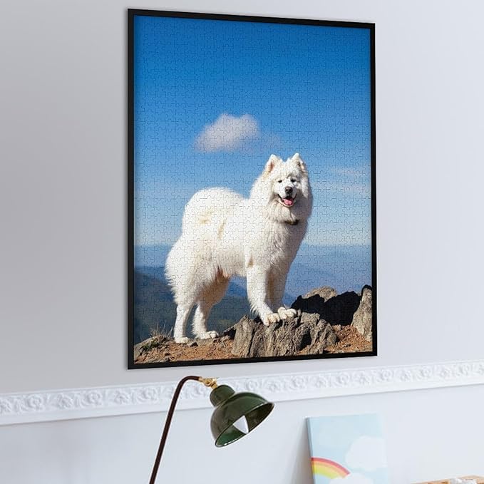 Adult Wooden Puzzle 1000 Pieces - Great Pyrenees Lovers Cute Dog Theme Jigsaw Puzzles， Exquisite Art Design，for Puzzles Challengers and Enthusiasts，Puzzle Games for Children and Adults