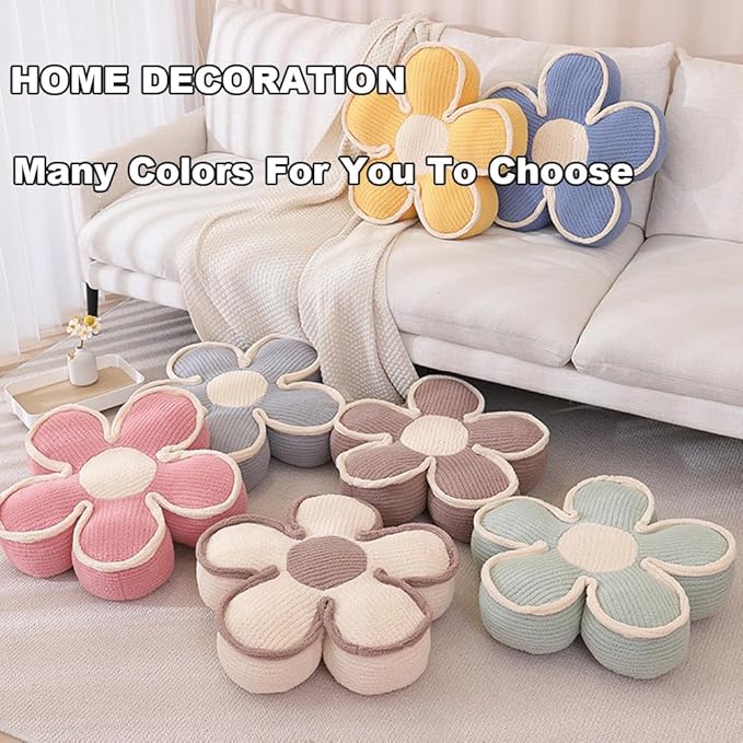 3 PCs Flower Pillow Flowers Shaped Pillow Cushion Decorative Daisy Pillow for Bed Cute Throw Pillows