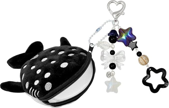 Cute Keychain Whale Shark Coin Purse Keychain Cute Plush Zipper Change Pouch, Kawaii Handmade Wallet for Women