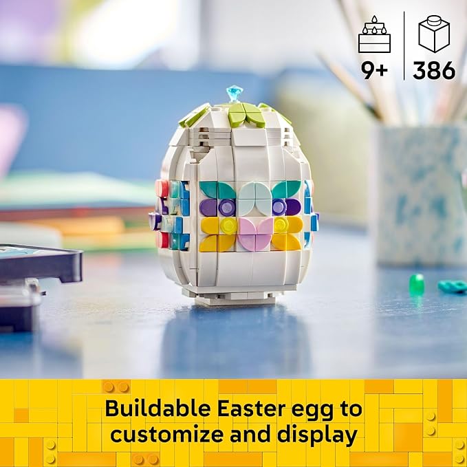 LEGO Decorative Easter Egg Building Toy for Girls & Boys - Springtime Craft Activity for Kids, Ages 8+ - Basket Stuffer or Gift Idea for Easter, Birthdays, & Special Occasions - 40816