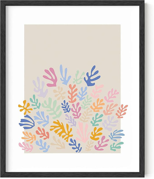 HAUS AND HUES Matisse Wall Art Exhibition Poster, Matisse Poster, Henri Matisse Prints, Danish Pastel Posters, Danish Pastel Wall Decor, Multi-Colored Organic Shapes Art Print (16"x20" Unframed)