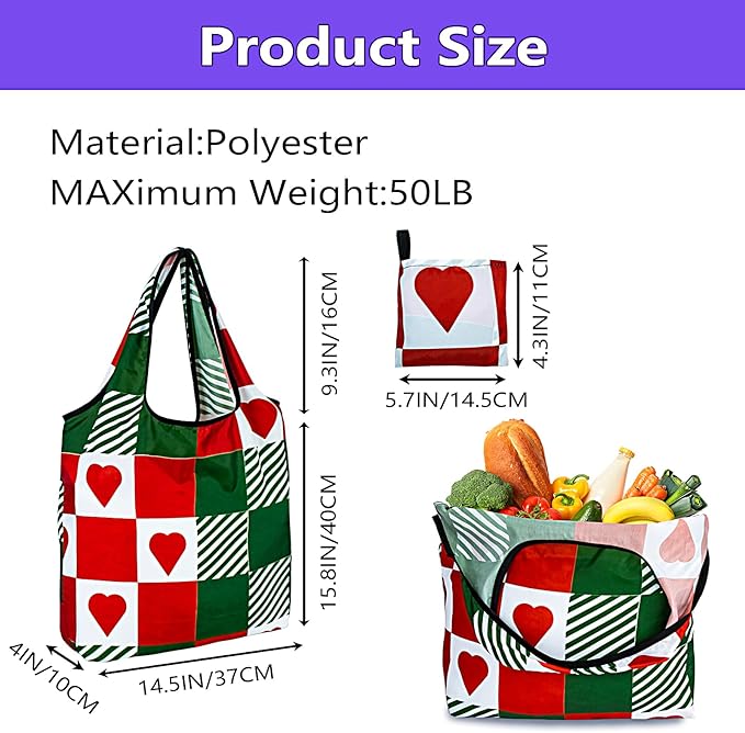 LOLOMLO 6 Pack Eco-Friendly Reusable Grocery Bags Lightweight Durable Washable Shopping Tote Foldable Outings Storage Pouch