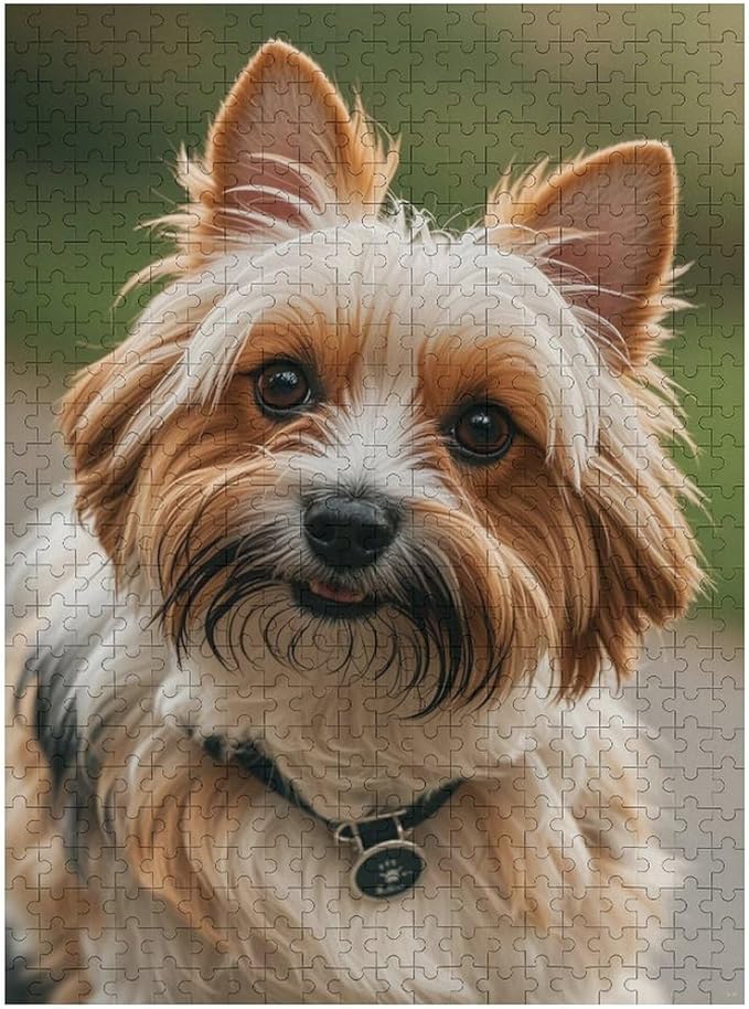 Cairn Terrier Wooden Puzzle 500 Pieces Jigsaw Puzzles for Adults Puzzle Educational Toys Challenging Fun Games Gifts for Elders Kids Family and Friends