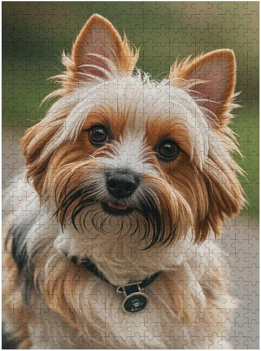 Cairn Terrier Wooden Puzzle 500 Pieces Jigsaw Puzzles for Adults Puzzle Educational Toys Challenging Fun Games Gifts for Elders Kids Family and Friends