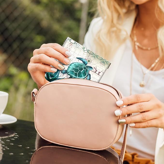 2Pcs PU Leather Small Squeeze Coin Purse Pouch Mini coin Bag Unique And Cute Wallet Cosmetic Bags Change Bag For Women Girls Men Map Turtle Pattern