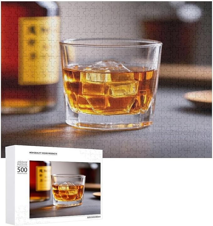 Liquor Alcohol Spirits Drink Whiskey - 500 Piece Jigsaw Puzzles for Adults，Stress Relieving Game Props Positive Thinking Puzzles Party Entertainment Puzzles for Adults and Teens Toy
