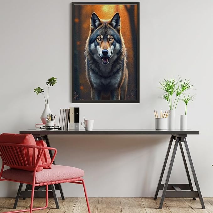 Puzzles for Adults 1000 Pieces Wooden Jigsaw Puzzle - King of Wolves Theme Puzzle，Party Games，Family Toys，Educational Puzzles，Stress Relief Wooden Puzzle，Gifts for Family，Colleagues and Friends