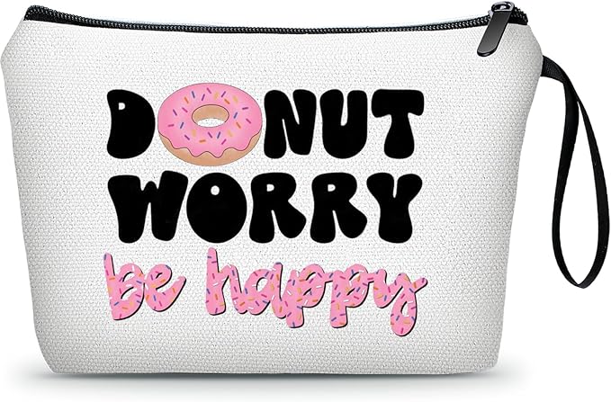 Donut Gifts - Fun & Inspirational Snack Makeup Bags for Women - Birthday, Christmas Gifts for Friend, Daughter, Sister, Bff