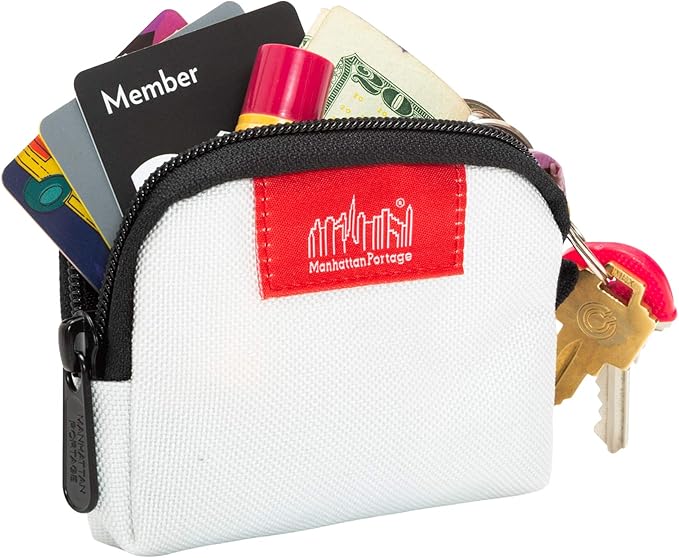 Manhattan Portage Coin Purse With Zipper Closure Pouch Eclectic Colors Credit Card ID Card Jewelry Keys Water Resistant Gift 1000D CORDURA® Everyday Carry