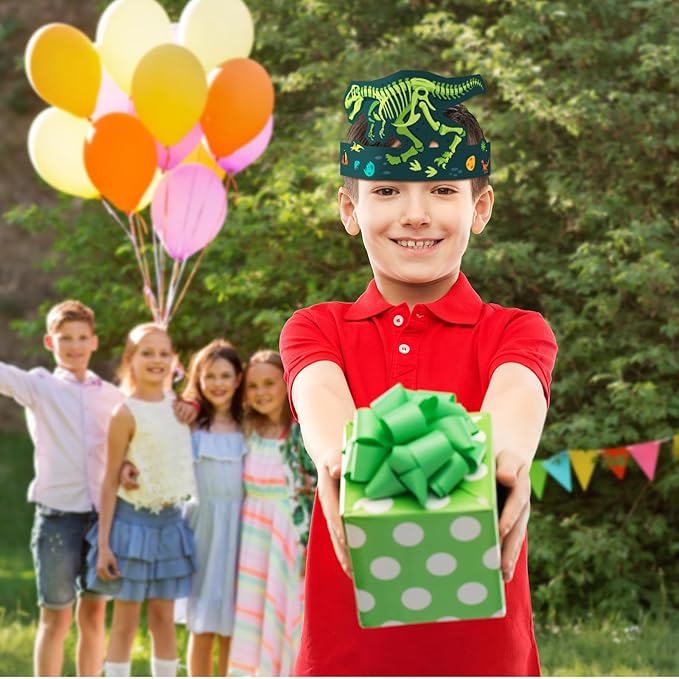 24 Pcs Party Hats for Kids Paper Headbands Crown for Boys Girls, Birthday Party Decoration Favors