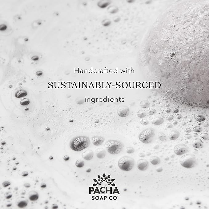 Pacha Soap Co. Bath Bombs - Moisturizing and Relaxing Aromatherapy Bath Bomb Set with Jasmine, Lavender, Sage, Peppermint, Dye Free Fizzy Bath Bombs for Adults, Made in The USA, 2-Pack (8 Pcs)