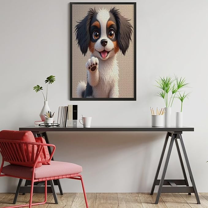 Jigsaw Puzzles for Adults 1000 Piece - Cavalier King Charles Spaniel Wooden Puzzles, Educational Games，Challenge Puzzles Puzzle Games, Stress Relief Games