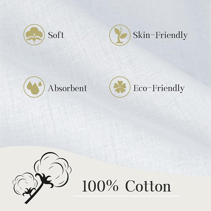 Bycc Bynn Men's Handkerchiefs Soft Cotton Solid Colour Classic Hankie