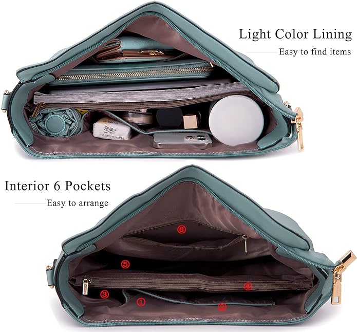 Large Crossbody Bags Ladies Shoulder Handbags Purse and Wallet Set for Women Totes Hobo Purses