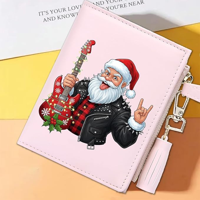 GEEAD Custom Design Small Wallets for Women Bifold Slim Coin Purse Zipper ID Card Holder for Christmas