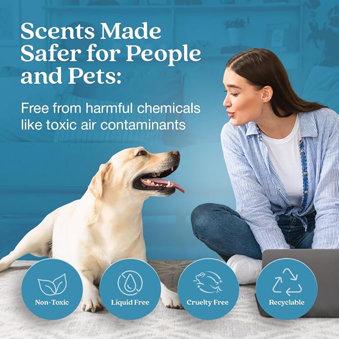 Enviroscent Non Toxic Air Freshener Plug-in Home Fragrance Last 45+ Days | Kit includes 1 Refillable Plug In Warmer & 1 Scent Refill (Spring Water & Lotus)