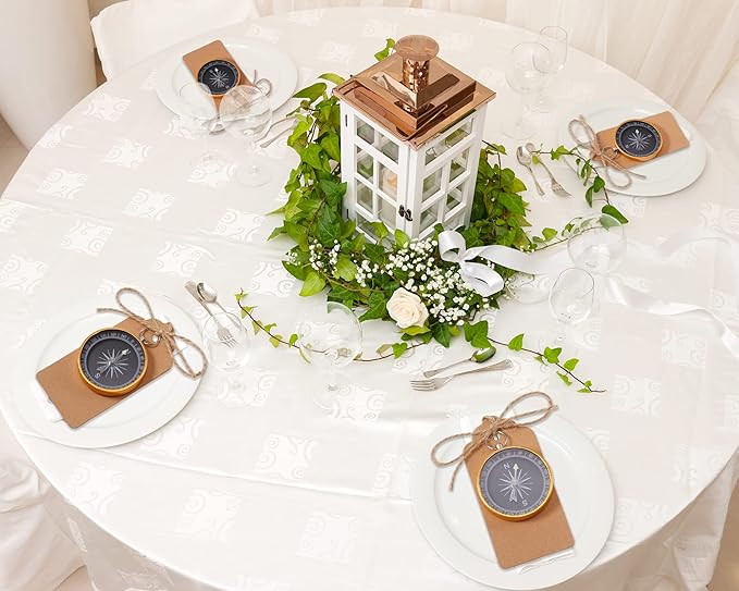 TaoBary 60 Pcs Compasses Valentines Day Wedding Party Favors Set, 2026 Mini Compass Souvenir Nautical with Kraft Tags and Organza Bag for Guests Birthday Nautical Travel Party Souvenir Gift(Gold)
