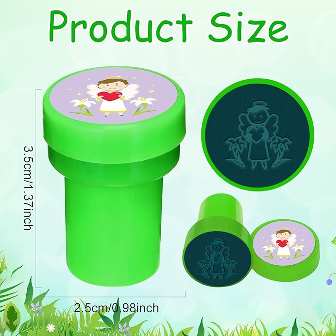 Cinrobiye 24 PCS Christian Party Stampers，Religious Bible Favors for Boys Girls, Easter Nativity Party Supplies, Classroom Rewards, Carnival Prizes, Goodie Bag & Pinata Fillers