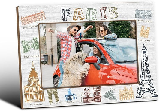 Paris Photo Frame, Paris Souvenirs, Tabletop Picture Frames for Wedding Birthday Vacation Honeymoon Engagement Gifts For Family Friends Couples, Home Office Table Decorative Supplies-27