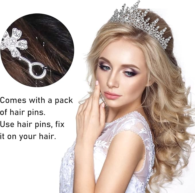 COCIDE Birthday Queen Sash for Women, Tiara and Rhinestone Headband Set, Glitter Crown Hair Accessories for Girls Party Supplies and Decorations