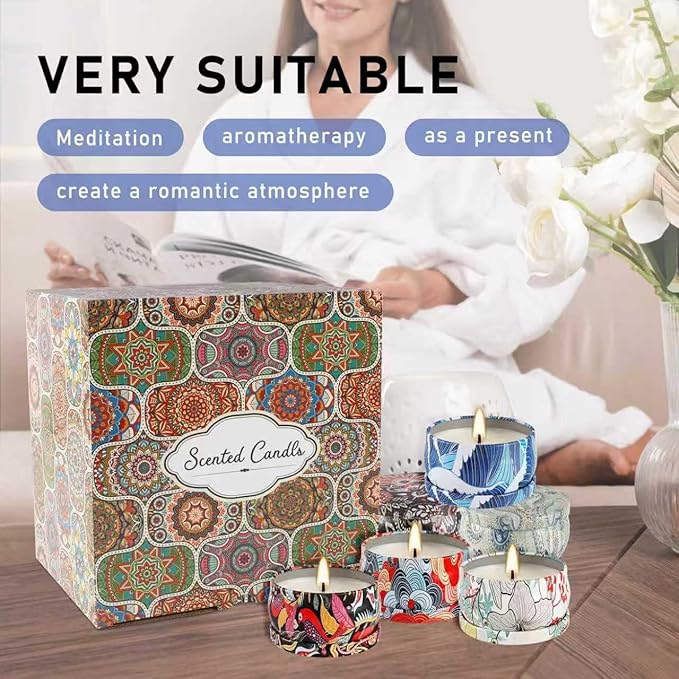 Scented Candles Gifts Set 36 Pack Soy Wax Travel Tin Jar Candles for Home 2.5 OZ for Mom for Christmas, Home Scented Decoration Relaxation, Thanksgiving, Mother's Day.