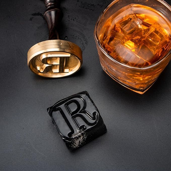 Custom Ice Cube Stamp - Personalized Ice Stamp Design Your Own Ice Cube with Handle for Unique Ice Branding - Ideal for Parties, Events, and Everyday Drinks