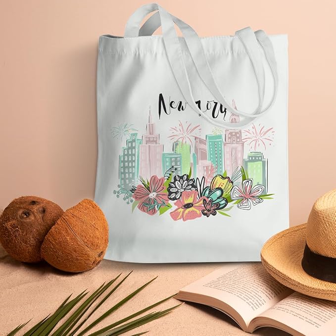 Jeilink New York Souvenirs and Gifts Beach Weekender Tote Travel Reusable Grocery Bags Girls Trip