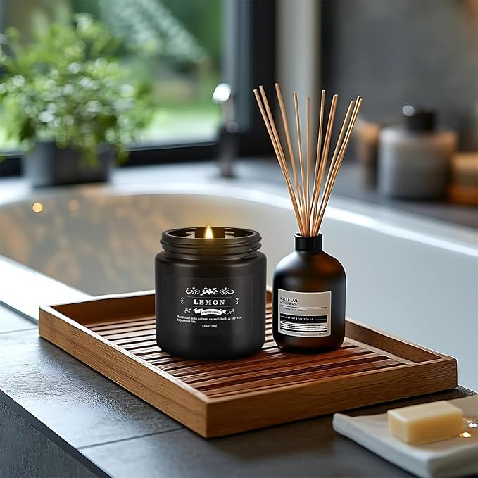 Scented Candles Gifts Set 24 Pack Soy Wax Travel Tin Jar Candles for Home 3.05 OZ for Mom for Christmas, Birthday, Thanksgiving, Mother's Day(Black)