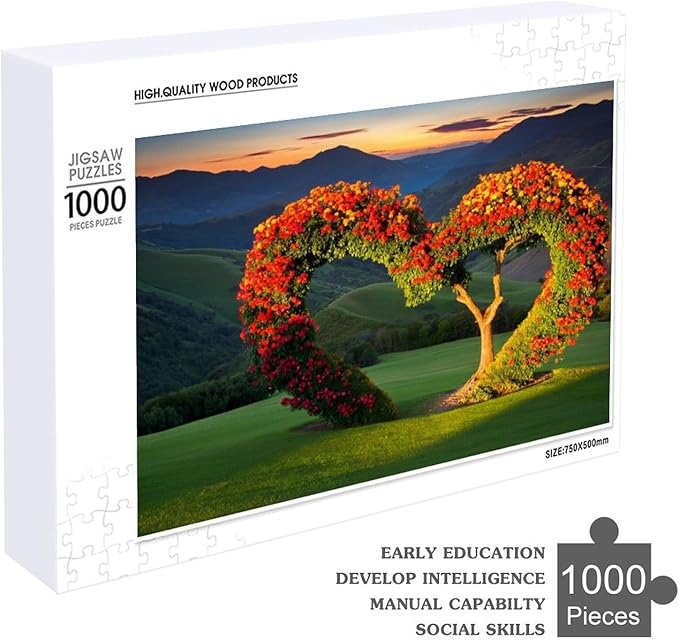 Wooden Puzzle - Tree of Love Wooden Puzzles for Adults 1000 Pieces Challenge Puzzles，Educational Games，Family Puzzles，Unique Gifts for Wall Art ，Funny Puzzles