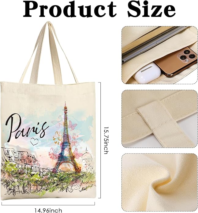 Canvas Tote Bag Gift - Funny Reusable Cloth Bags Vintage Totes Gifts for Women Shopping Grocery Lover Books Reader
