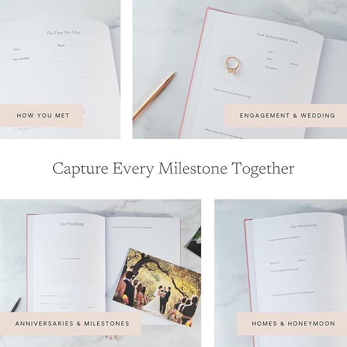 Anniversary Journal: Our Love Story – Memory-Focused Valentine’s Day Gift for Couples to Capture the Evolution of Your Love Story, Wedding Memory Book, Couples Journal, & Anniversary Scrapbook - Wedding Registry Gift & Paper