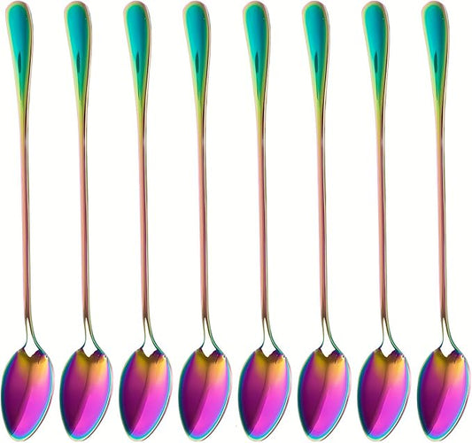 Long-handled ice tea spoon, cocktail stir spoons, stainless steel coffee spoons, ice cream scoop