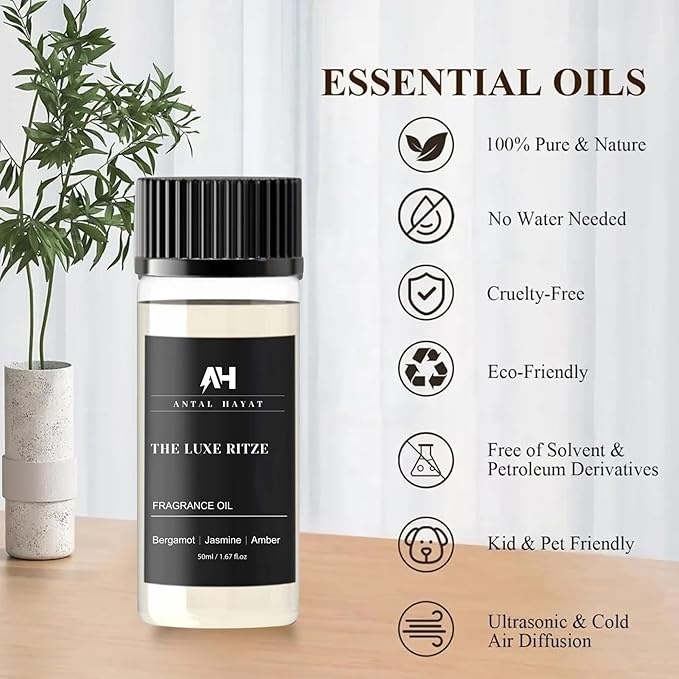 Hotel Diffuser Oil Inspired by The Ritz Carlton Hotel 50ml - Home Luxury Scents - Ritz Carlton Scent Diffuser Oil - Premium Fragrance Oils for Ultrasonic and Waterless Diffusers