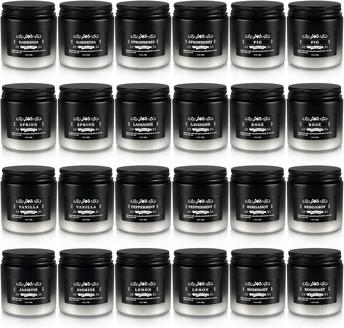 24 Pack Scented Candles with Added Natural Essential Oils, 3.5oz, Suitable for Various Festivals, Parties, Yoga, and Home Scened