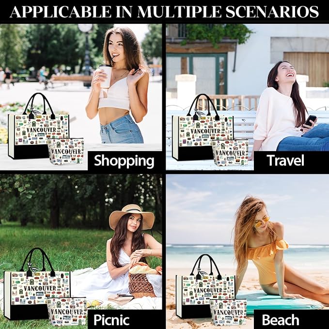 Tokyo Capetown Dubai Rome Amsterdam Vancouver Sydney London Bali Philadelphia Gifts for Women Canvas Tote Bag