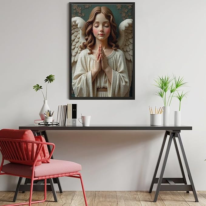 Wooden Puzzle - Classic Angel Praying Jigsaw Puzzles，Wooden Puzzles for Adults 1000 Pieces Challenge Puzzles，Educational Games，Family Puzzles，Unique Gifts for Wall Art,Funnny Puzzles