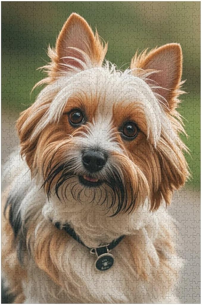 Cairn Terrier Wooden Puzzle 1000 Pieces Jigsaw Puzzles for Adults Puzzle Educational Toys Challenging Fun Games Gifts for Elders Kids Family and Friends